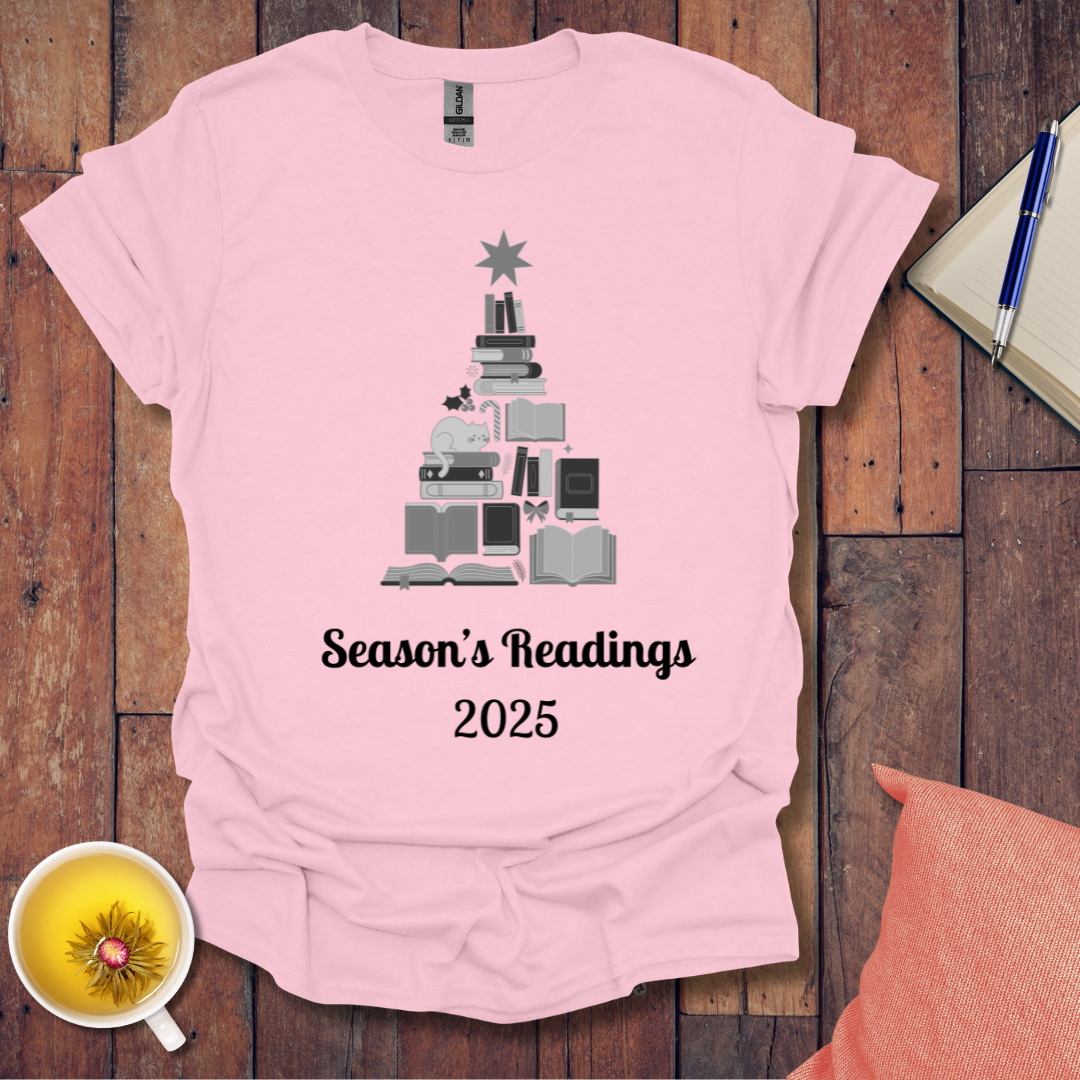 Christmas Books Cat 2025 T-Shirt