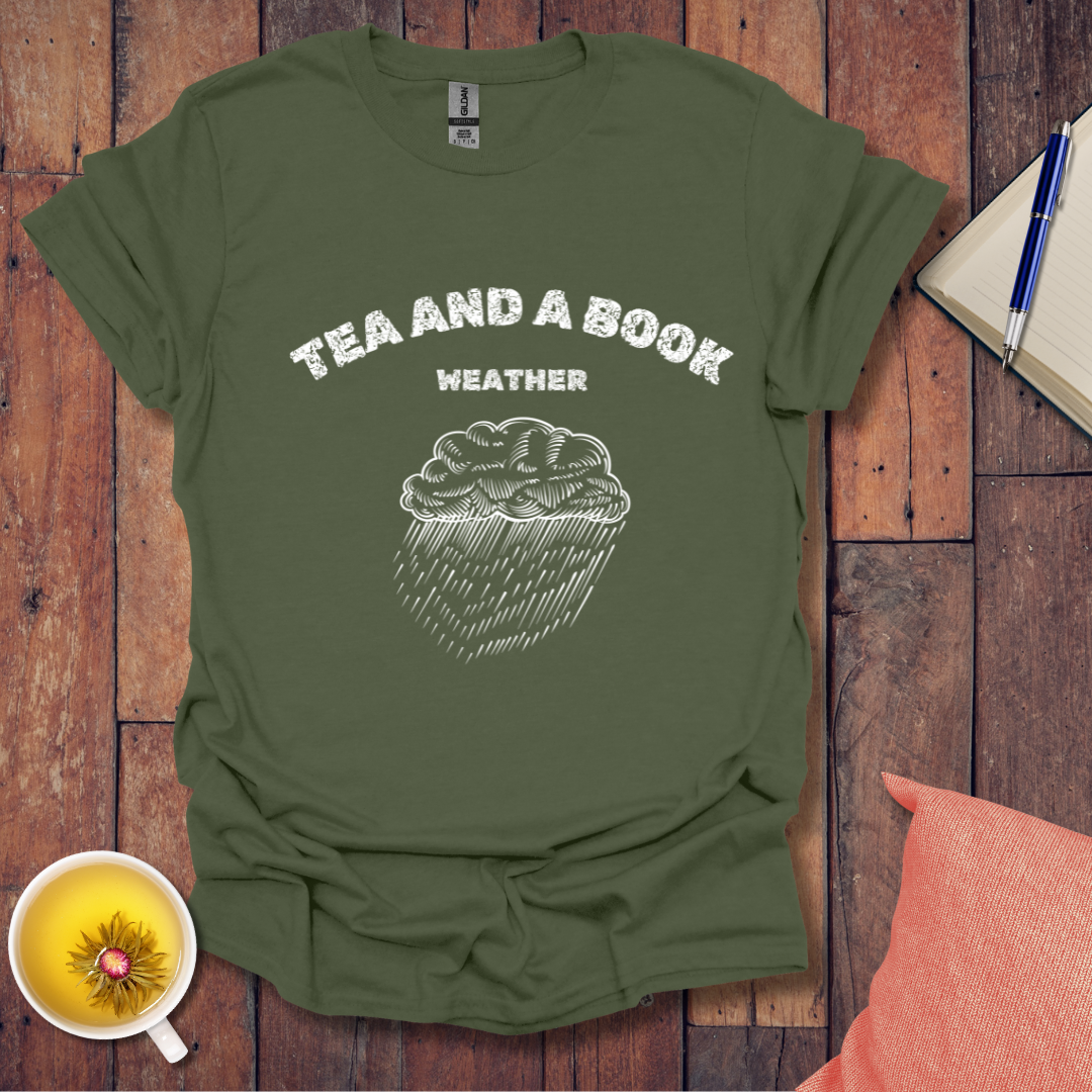 Tea and a Book Weather T-Shirt