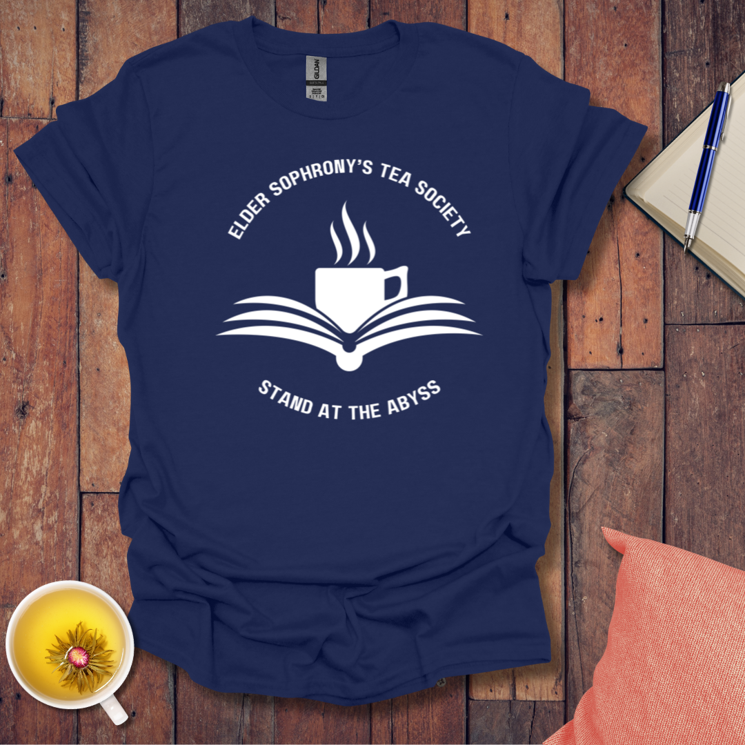 Elder Sophrony's Tea Society - Tea and Book T-Shirt