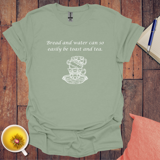 Bread water toast tea stacked cups T-Shirt