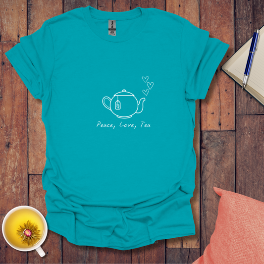 Peace love tea kettle right T-Shirt