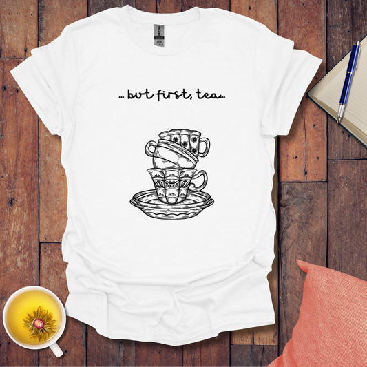 First Tea Stacked Cups T-Shirt