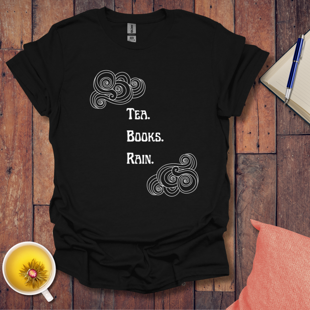 Tea books rain T-Shirt