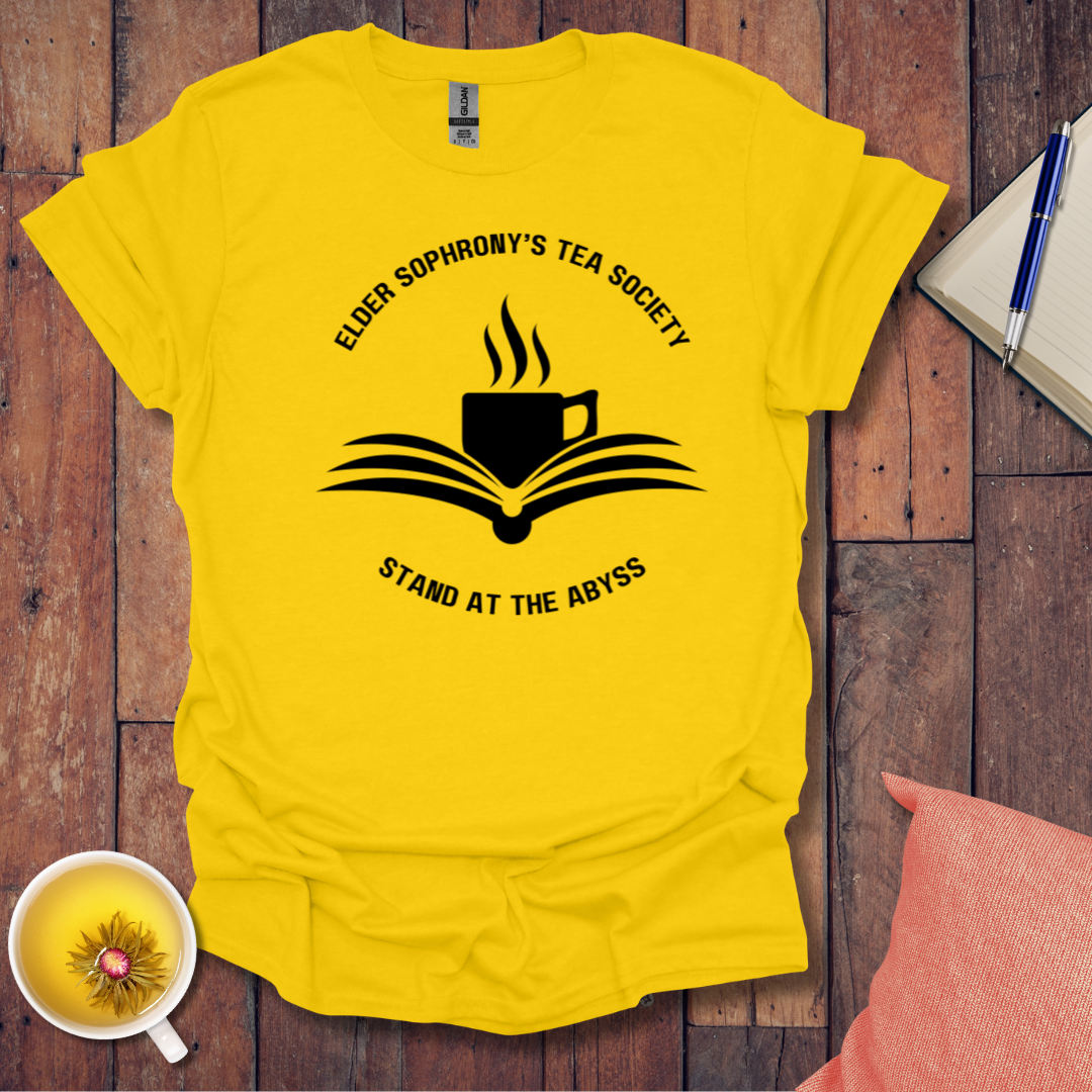 Elder Sophrony's Tea Society - Tea and Book T-Shirt