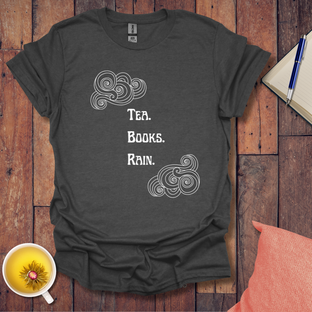 Tea books rain T-Shirt