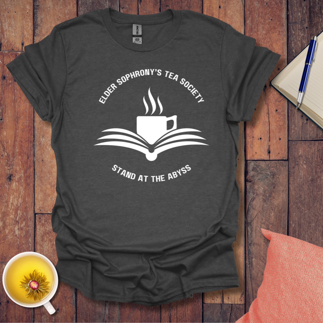 Elder Sophrony's Tea Society - Tea and Book T-Shirt