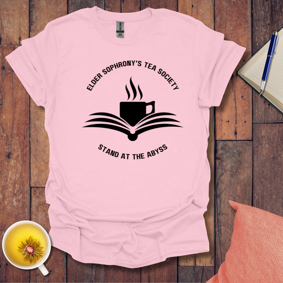 Elder Sophrony's Tea Society - Tea and Book T-Shirt