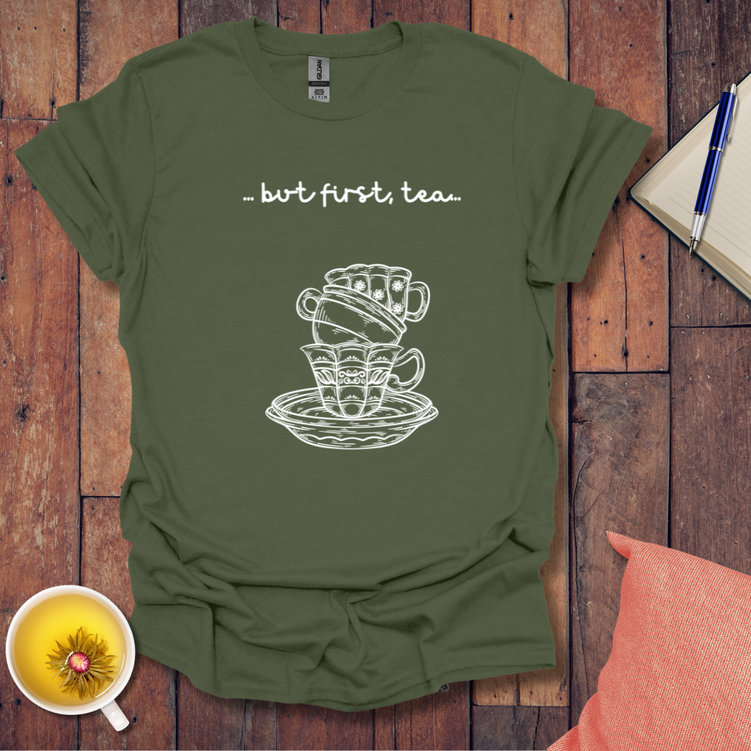 First Tea Stacked Cups T-Shirt
