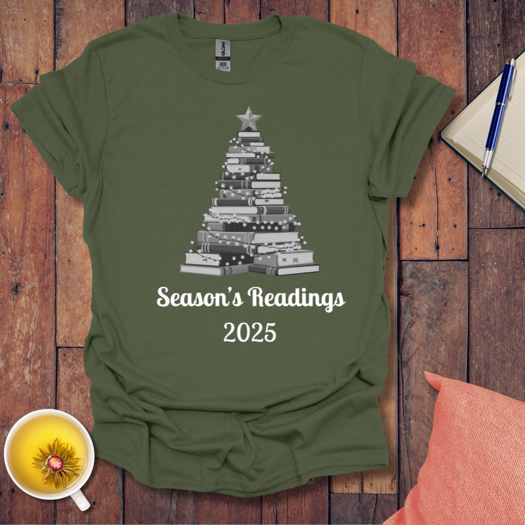 Christmas Book Tree 2025 T-Shirt