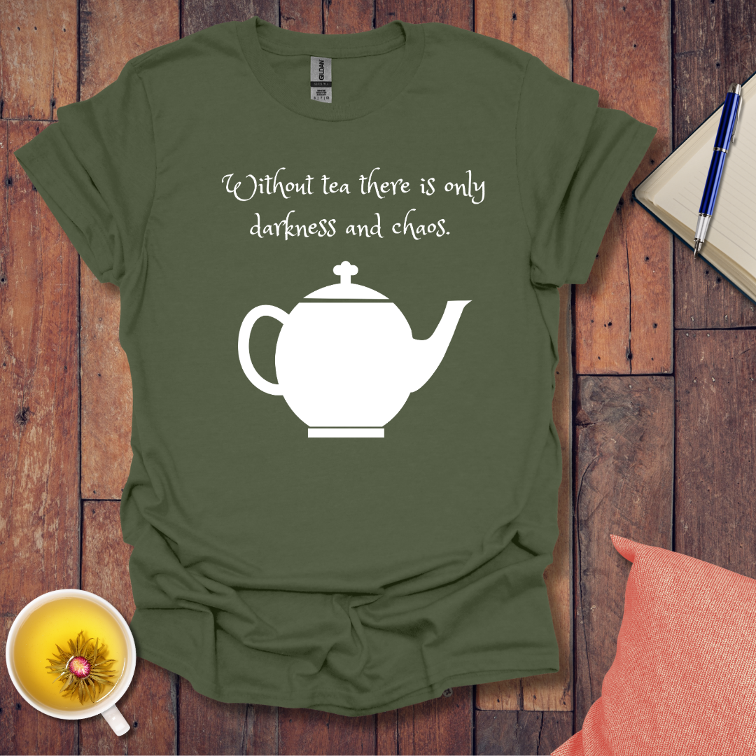 Sipping against the darkness T-shirt