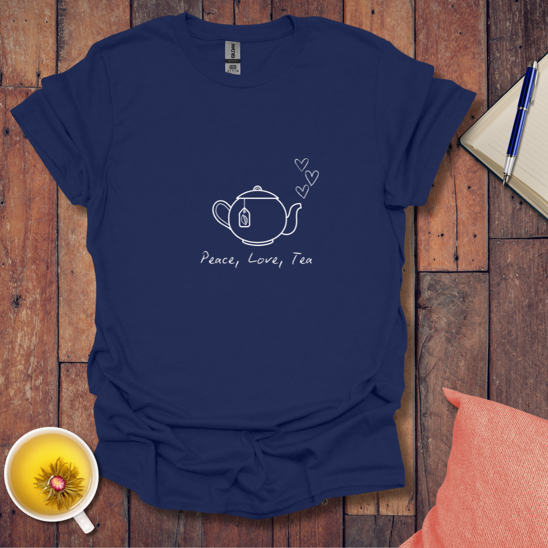 Peace love tea kettle right T-Shirt