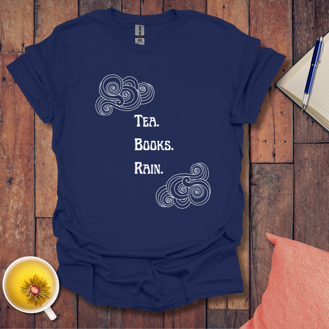 Tea books rain T-Shirt
