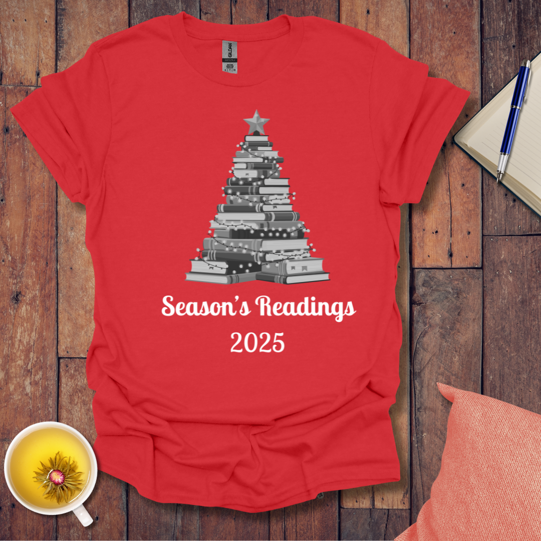 Christmas Book Tree 2025 T-Shirt