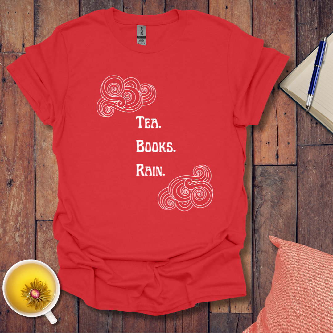 Tea books rain T-Shirt