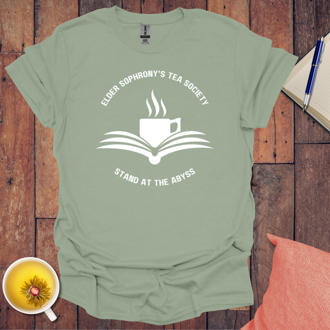 Elder Sophrony's Tea Society - Tea and Book T-Shirt