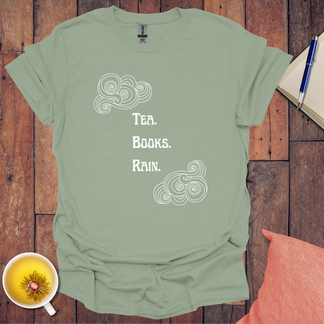 Tea books rain T-Shirt