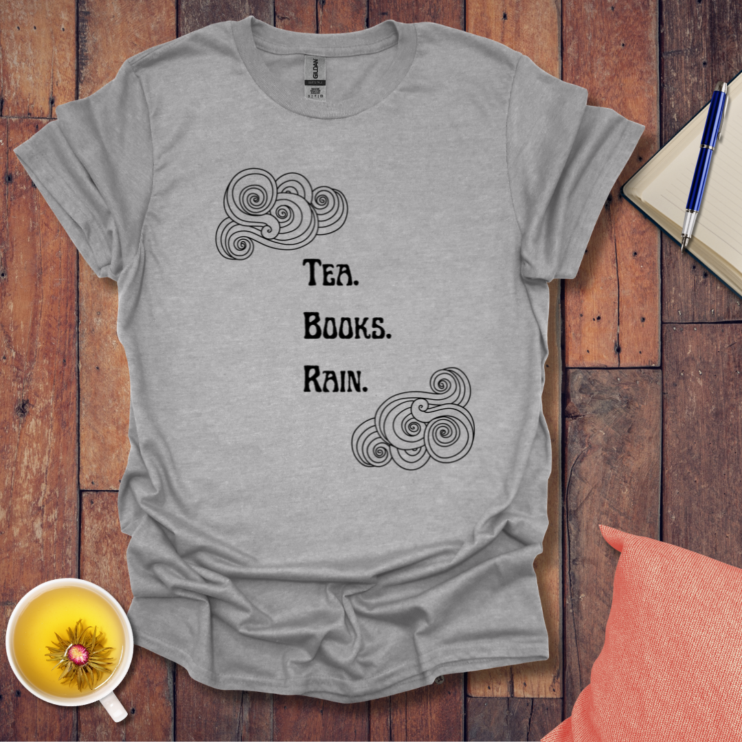 Tea books rain T-Shirt