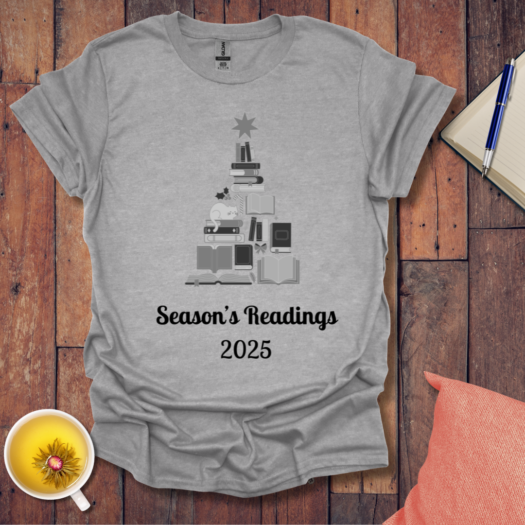 Christmas Books Cat 2025 T-Shirt