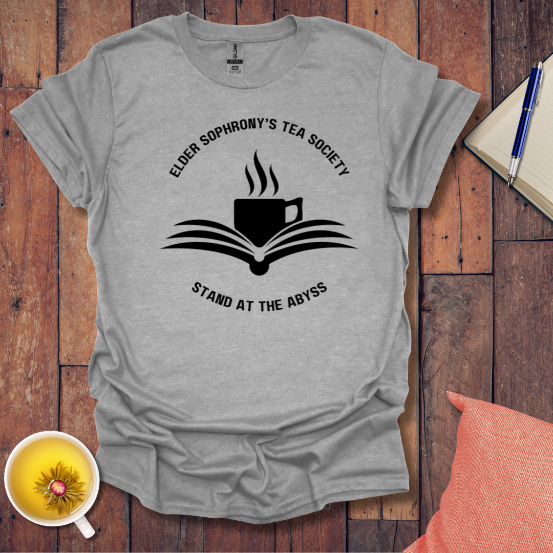 Elder Sophrony's Tea Society - Tea and Book T-Shirt